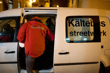 Kältebus der Wiener Caritas