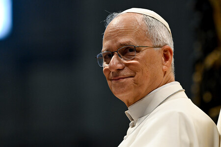 Papst Leo XIV. bei der Generalaudienz am 5. August 2026 im Petersdom im Vatikan.