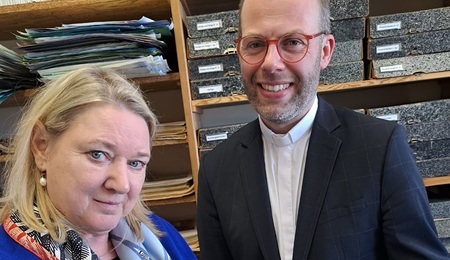 Kirche bunt - Chefredakteurin Sonja Planitzer und Herausgeber Christoph Weiss