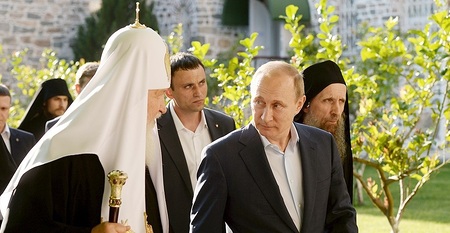 Patriarch Kyrill und Russlands Präsident Vladimir Putin