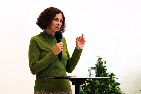 Innsbrucker Medienethikerin Claudia Paganini bei einem Vortrag am 6. August 2025 bei den Salzburger Hochschulwochen