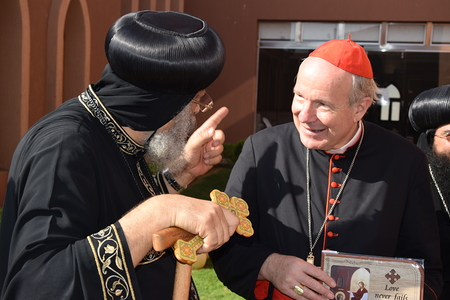 Koptisch-orthodoxer Papst-Patriarch Tawadros II. und Kardinal Christoph Schönborn